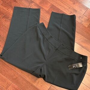 NWT Le Suit Solid Black Slacks Pants 22W